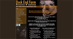 Desktop Screenshot of duckendfarmkennelsandcattery.co.uk